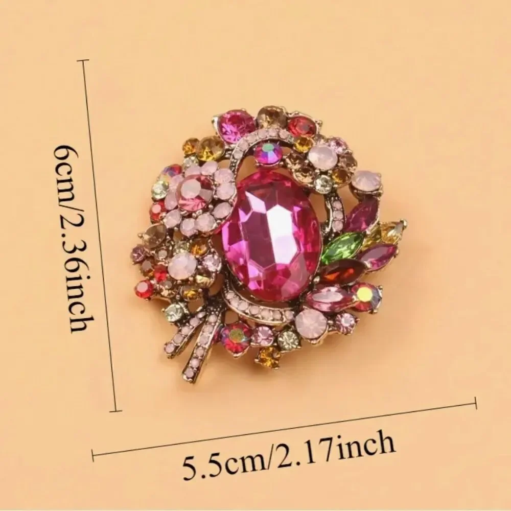🩷 New Sparkling & Elegant Multicolor Crystal Brooch 🩷
